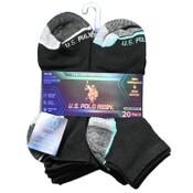 Wholesale - 20pk MEN BLK NC QTR SOCKS U.S. POLO ASSN. ASST COLORS SIZE 6-12 C/P 48, UPC: 662239099165